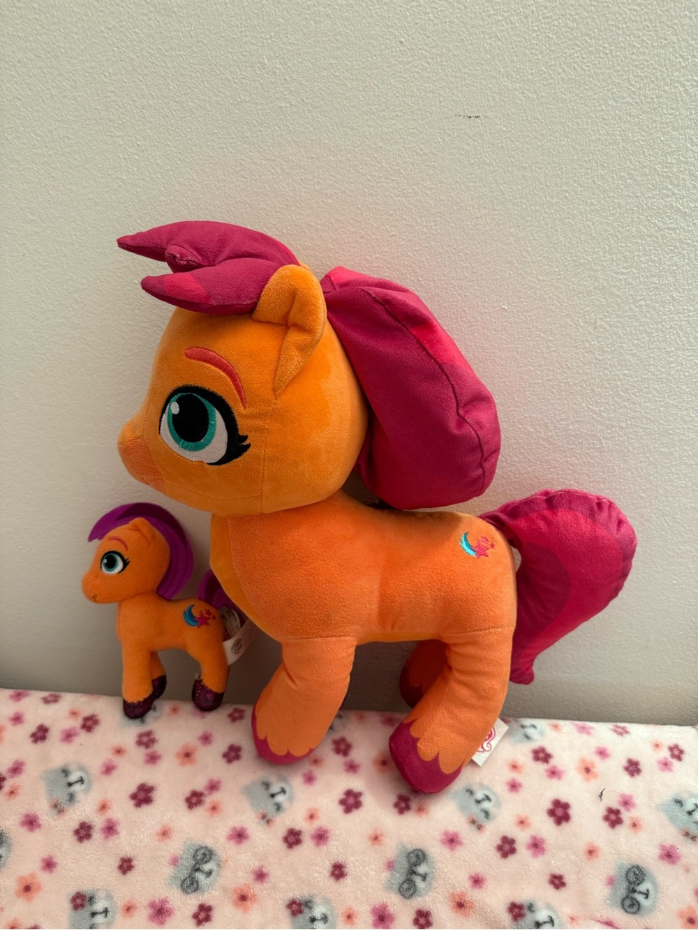 My Little Pony Sunny Starscout Plush Stuffed Animal Lot  16" 6"  Orange Pink